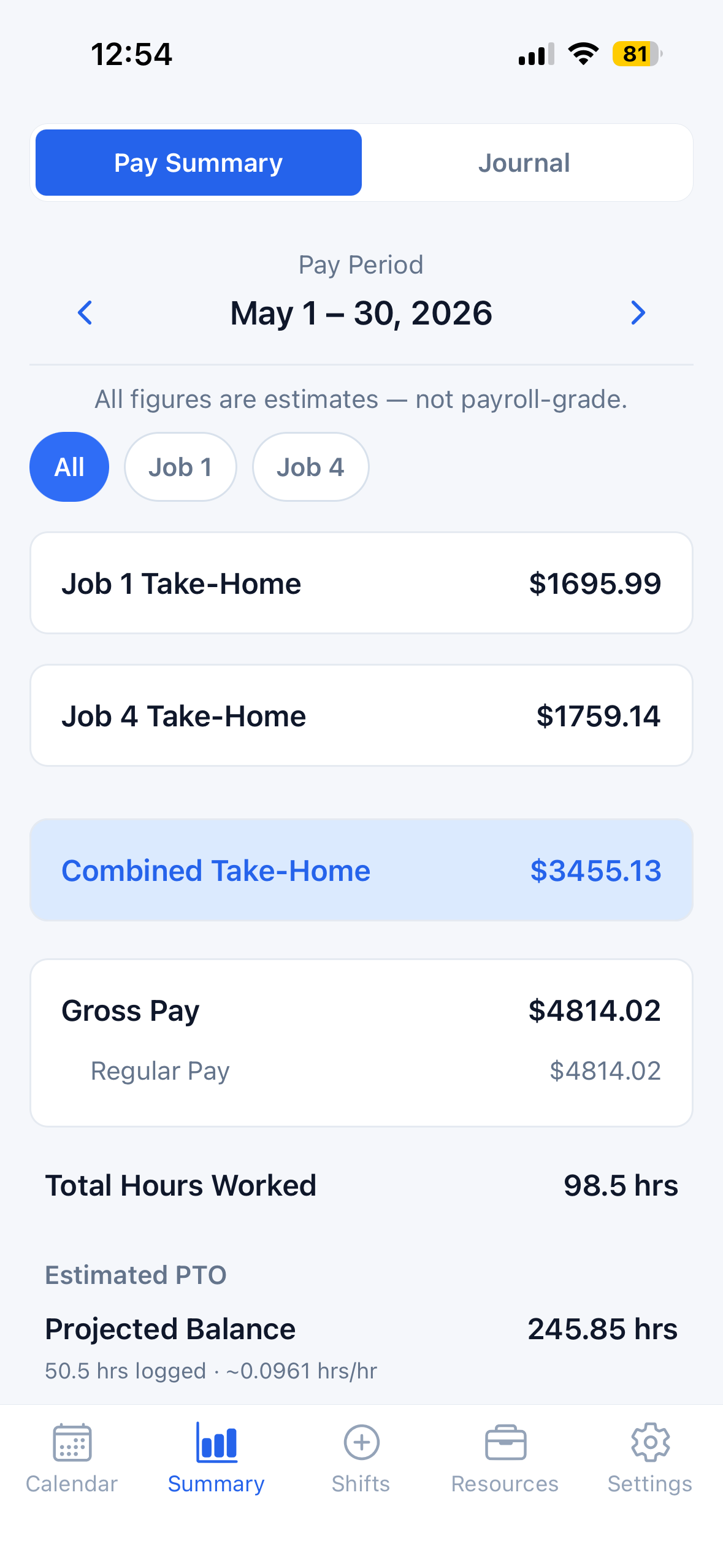 BadgeBoard Pay screen